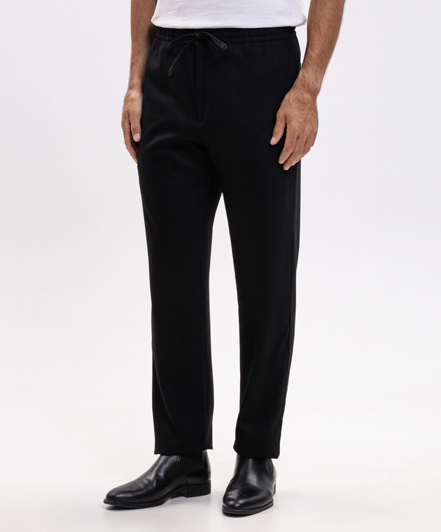 Canali Чорні штани з вовни AN04763U97003 зображення 3