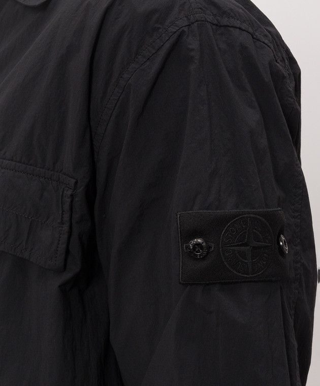 Stone Island Чорна сорочка з патчем логотипа L2S151200044S00F6 зображення 5