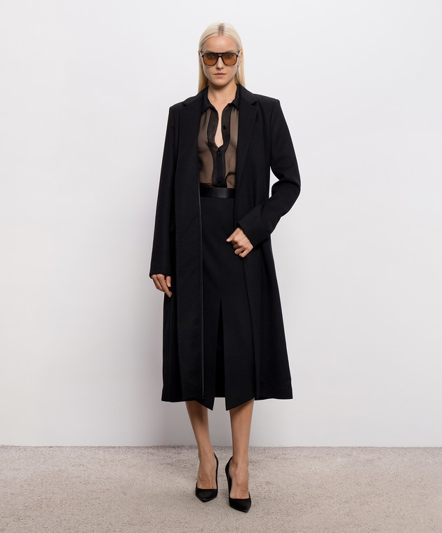 Tom Ford Чорне пальто з вовни CP1680FAX1567 зображення 2
