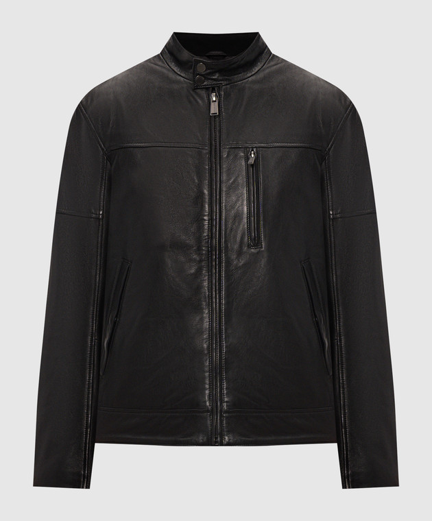 Trussardi Чорна шкіряна куртка R301M000054NML902L01