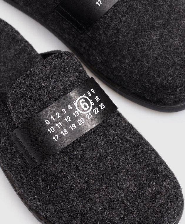 Maison Margiela MM6 Дитячі сірі мюлі з вовни 8387127 зображення 5