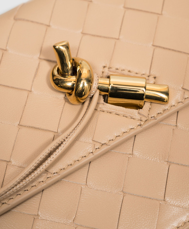 Bottega Veneta Бежева шкіряна сумка крос-боді Andiamo 844107VCPP2 зображення 4