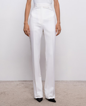 Tom Ford Брюки из шерсти цвета айвори PAW705FAX1667
