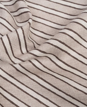 Brunello Cucinelli Бежева хустка-паше із шовку в смужку MX8680091