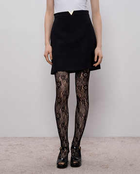 Valentino Чорна спідниця з вовни і шовку 8B3RAEH21CF