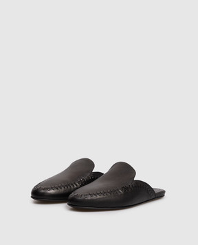 Ann Demeulemeester Черные кожаные мюли Sika B0013855LT183