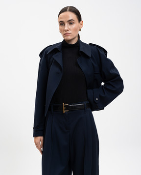 Alexander McQueen Чорний шкіряний ремінь T-bar 8044991BR0G