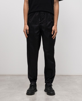 Alexander McQueen Черные спортивные штаны в принт 842998QRACA
