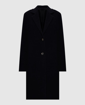 Peserico Черное пальто с шерстью и кашемиром S20174E03195