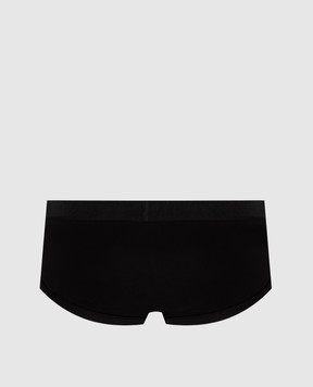 Tom Ford Чорні труси-бріфи з контрастним візерунком логотипа T4LC11040