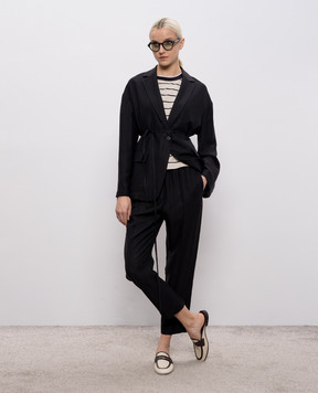 Brunello Cucinelli Черный жакет с льном MH1267591