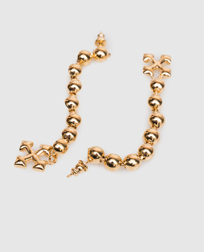 Off-White Золотые серьги с логотипом Arrow OWOD2A0C99MET001