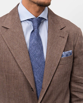 Pini Parma Синя краватка із шовку 60594201