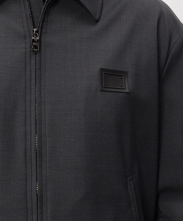 Dolce&Gabbana Сіра куртка з вовною G9BMUTGK306 зображення 5