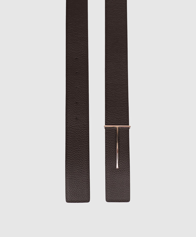 Tom Ford Двухсторонний кожаный ремень с брендовой пряжкой TB331LCL236S изображение 3