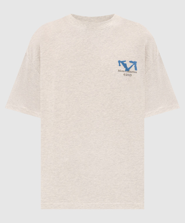 Off-White Серая меланжевая футболка Half Arrow 44MAA120F26J007