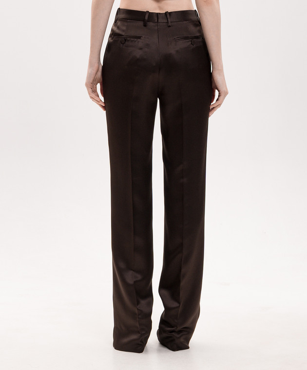 Tom Ford Коричневые брюки из шелка PAW688FAX1744 изображение 4