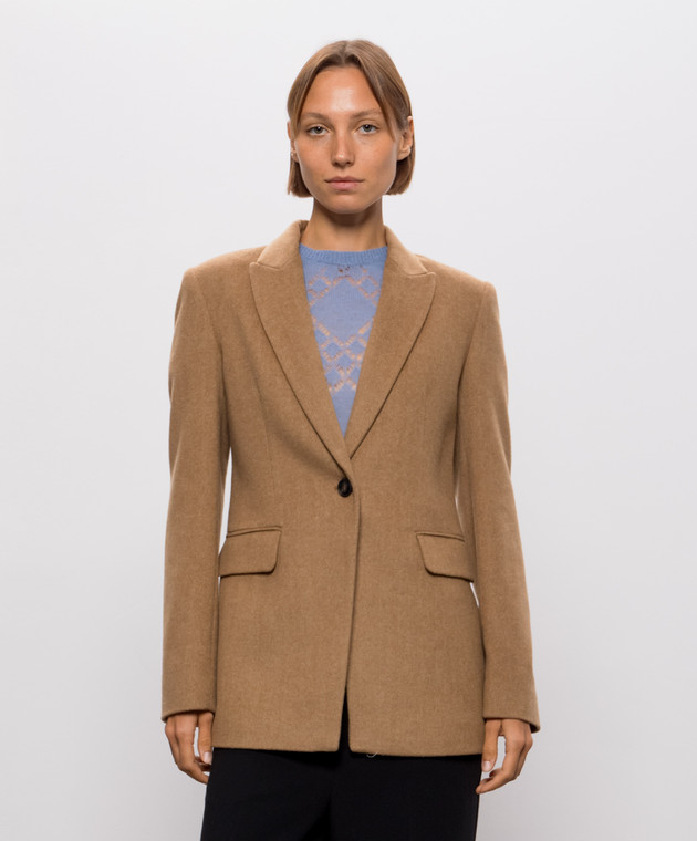 Twinset Жакет из шерсти коричневого цвета 262AT2260 изображение 3