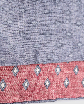 Brunello Cucinelli Двухсторонний платок-паше из шелка в геометрический узор MX8730091