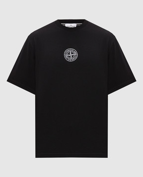 Stone Island Чорна футболка з принтом Low Infos L2S152100001S0480