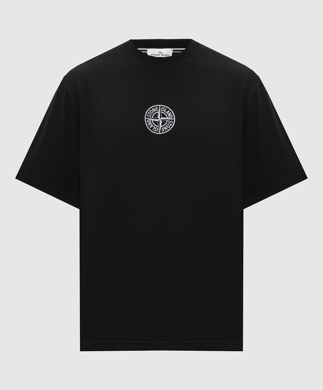 Stone Island Черная футболка с принтом Low Infos L2S152100001S0480