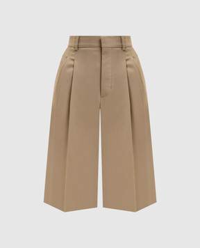 Ami Paris Бежеві бермуди з вовни FSO827WV0194