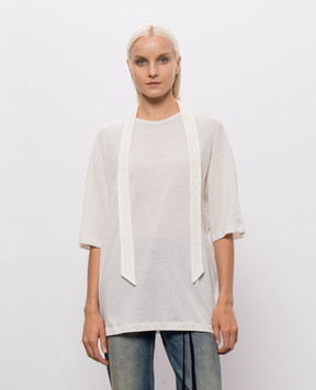 Ann Demeulemeester Белая футболка Agneta с принтом B0014238FA206