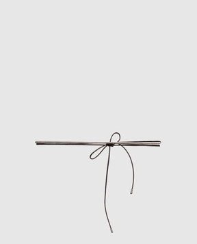 Peserico Коричневий шкіряний пояс з ланцюжком моніль A32602C0CC790