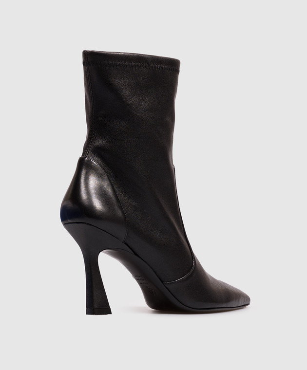 Stuart Weitzman Черные кожаные ботильоны VINNIE SM581 изображение 3