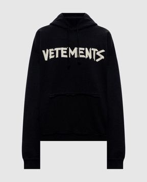 Vetements Черные худи с принтом логотипа MH27HD149Bw