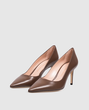 Stuart Weitzman Коричневі шкіряні туфлі STUART POWER SK328