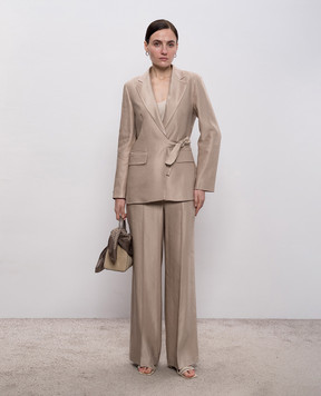 Peserico Бежевый жакет с льном S0122901921