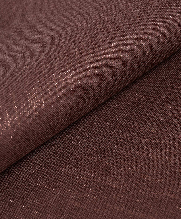 Brunello Cucinelli Бордовий палантин з кашеміром та шовком з люрексом MSCDAR097P зображення 3