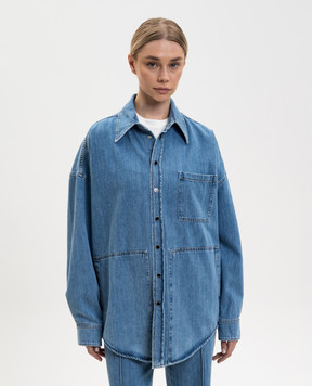 Missoni Голубая рубашка джинсовая с патчем логотипа DS26SJ0NBW00ZB