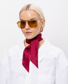 Givenchy Бордова стрічка твіллі із шовку 710010981002