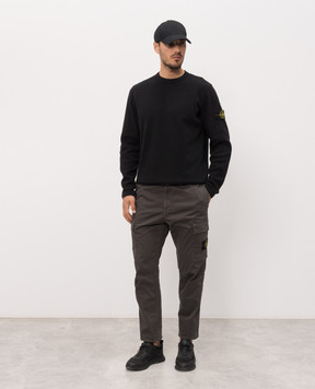 Stone Island Серые брюки карго с патчем логотипа L1S153100051S0004