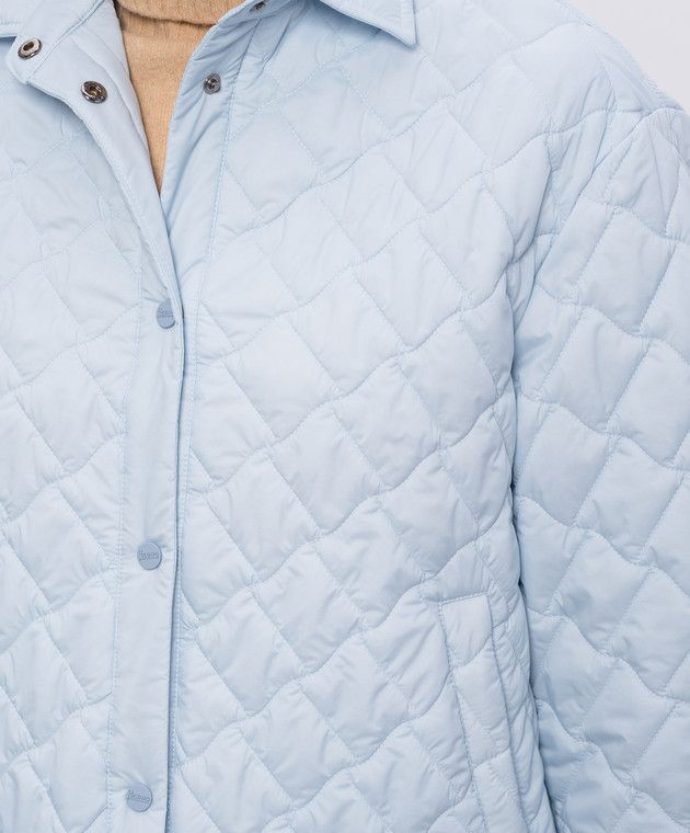 Herno Блакитна стьобана куртка GI000351D12456Z зображення 5