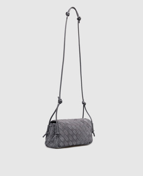 Bottega Veneta Серая замшевая сумка кросс-боди Notturno 843893V6FQ1