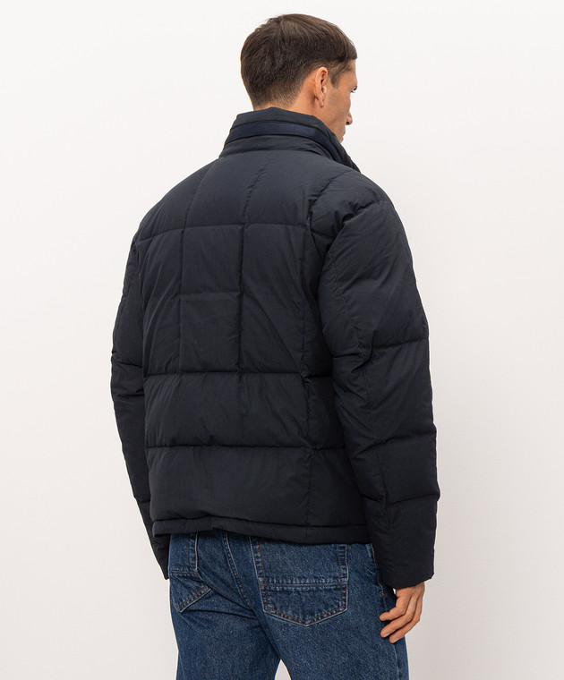 Stone Island Синий пуховик с логотипом патча L2S154100046S0462 изображение 4