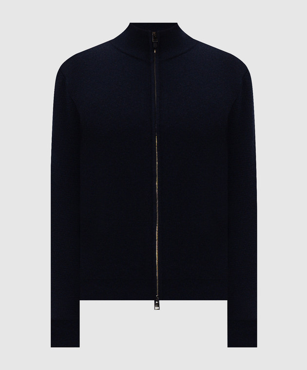 Canali Синій кардиган з кашеміру MK02546C0022