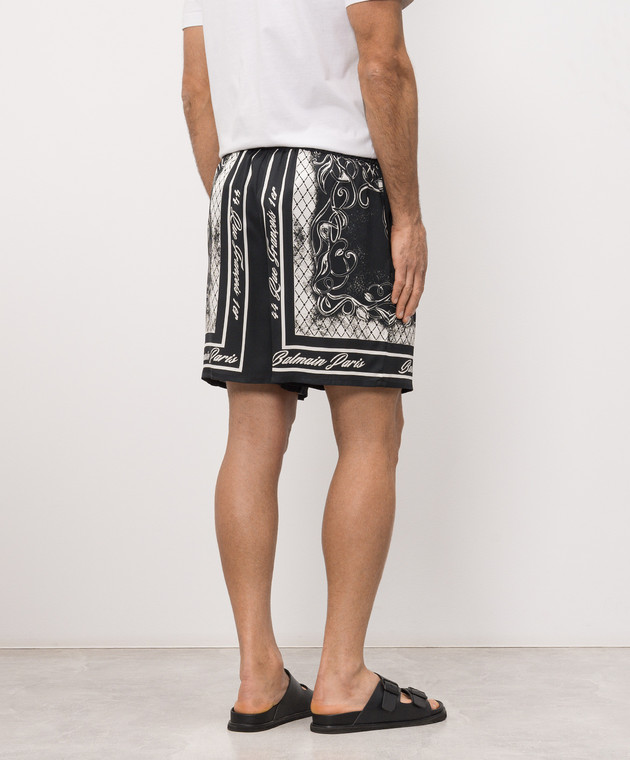 Balmain Чорні шорти Foulard HH1PA145VJ07 зображення 3