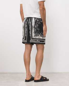 Balmain Черные шорты Foulard HH1PA145VJ07
