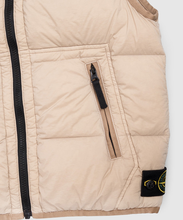 Stone Island Дитячий бежевий пуховий жилет L2S16G100001S00281012 зображення 3