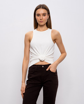 Magda Butrym Білий топ з вузлом TOP02239525