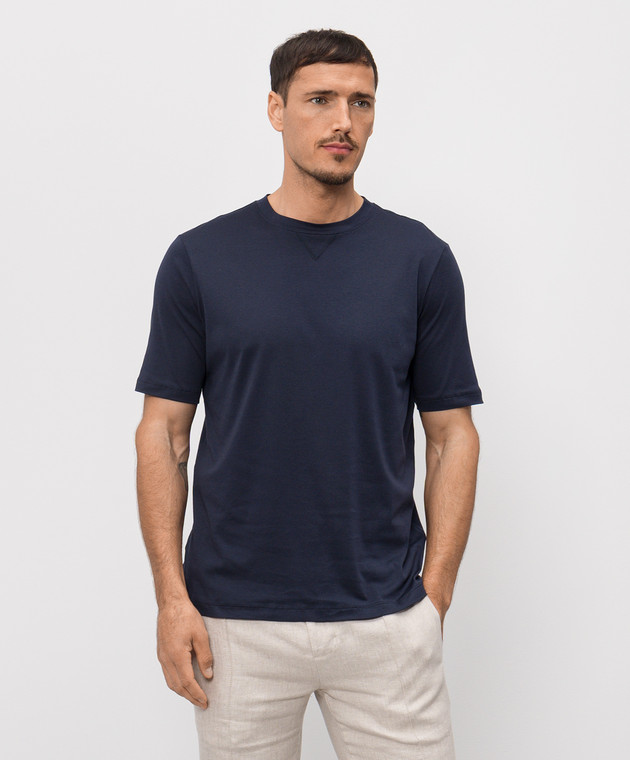 Doriani Cashmere Синя футболка 863J59 зображення 3