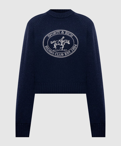 Синий свитер Joconde Riding Club из шерсти