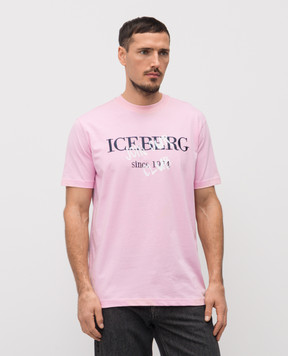 Iceberg Рожева футболка з вишивкою логотипа F0106325