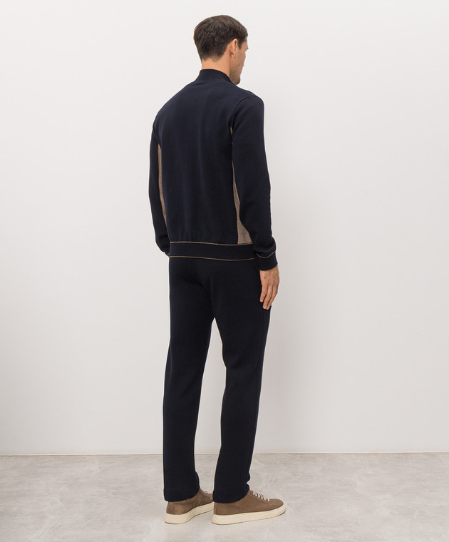 Bertolo Cashmere Синий спортивный костюм с логотипом 9026330025859026340025 изображение 3