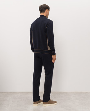 Bertolo Cashmere Синий спортивный костюм с логотипом 9026330025859026340025
