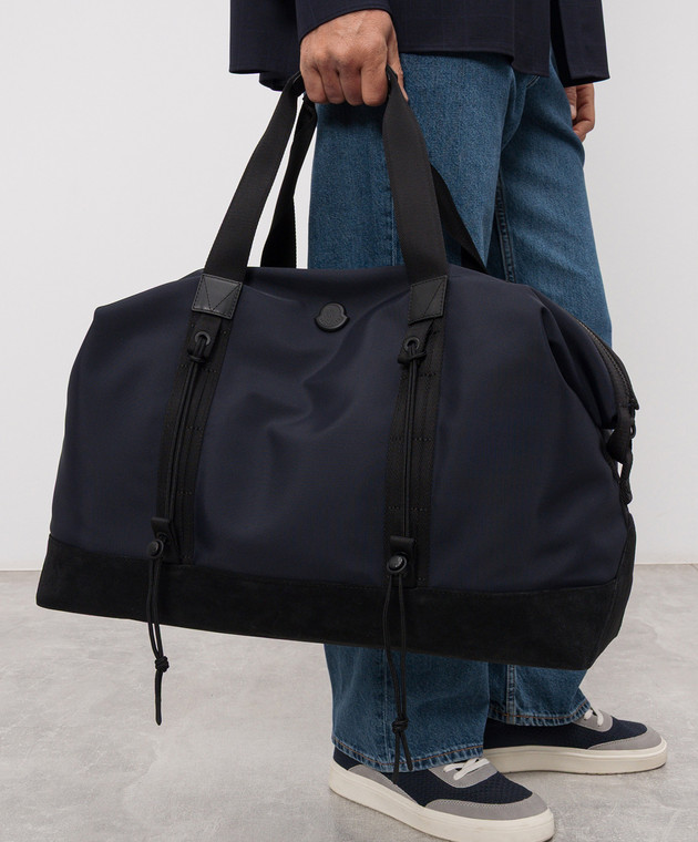 Moncler Синяя дорожная сумка Tech Duffle L109A5G00001M7835 изображение 2